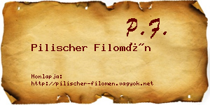 Pilischer Filomén névjegykártya